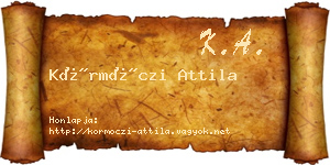 Körmöczi Attila névjegykártya