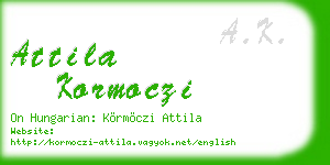 attila kormoczi business card